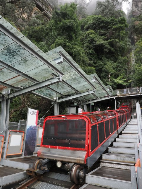 シーニック・ワールドのトロッコ列車（ブルーマウンテンズ）