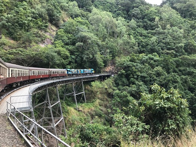 キュランダ高原鉄道と熱帯雨林