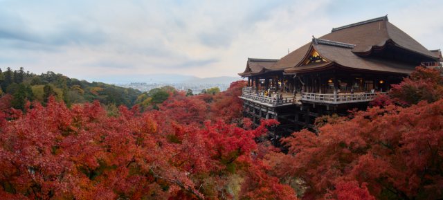 紅葉の清水寺（京都）